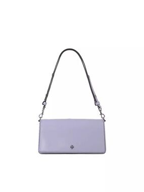 Tory Burch Lavender Patent Leather Shoulder Bag with Detachable Strap